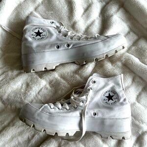 Converse All Star White Platform High-Tops